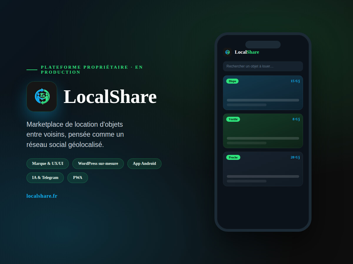 LocalShare — plateforme de location entre particuliers